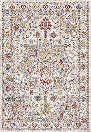 Dynamic Rugs FALCON 6805-999 Ivory and Grey and Blue and Red and Gold